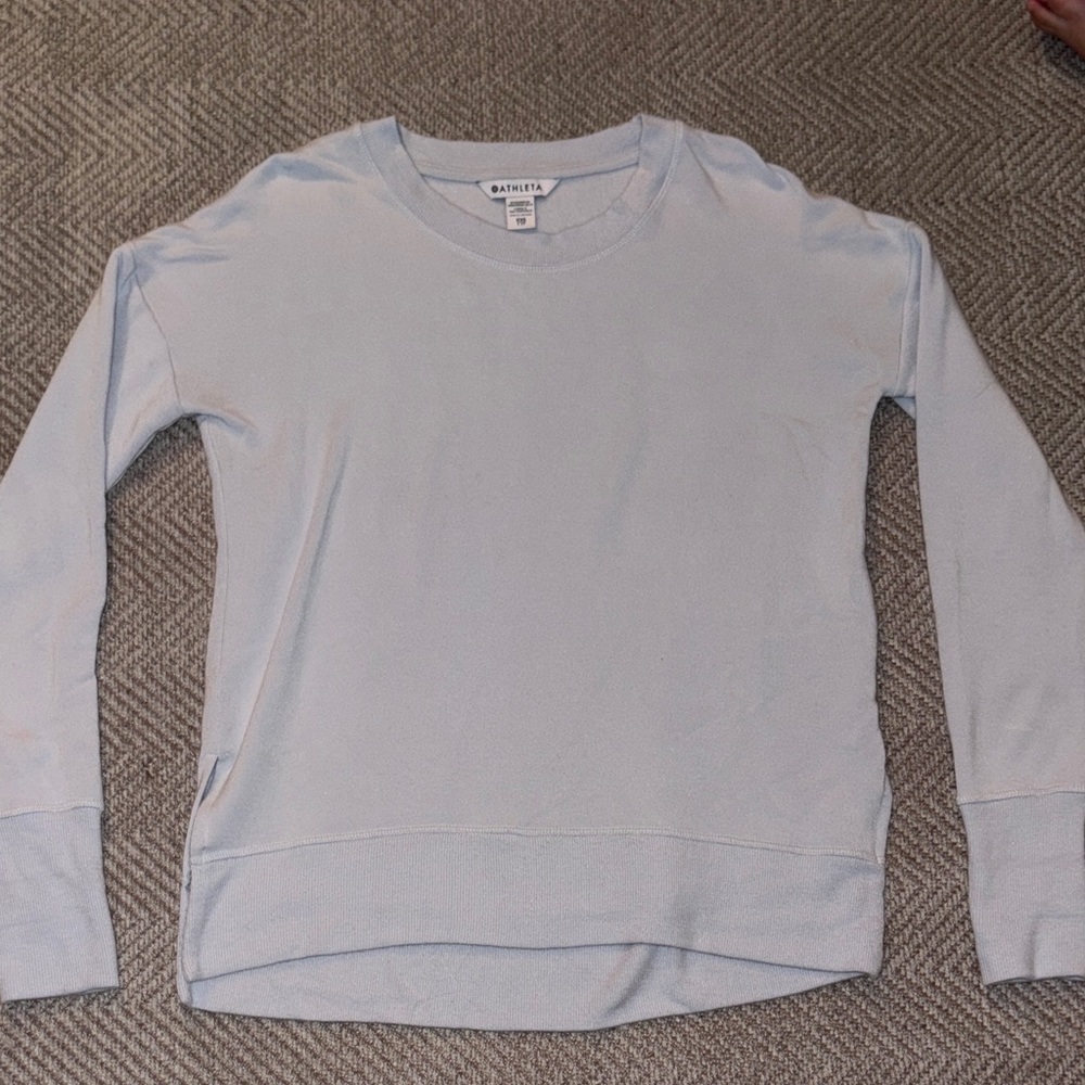 • Athleta Light Blue Crewneck Sweatshirt